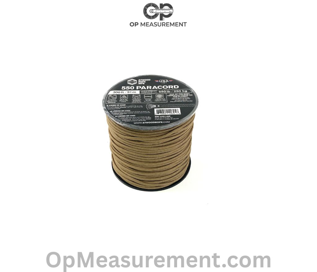 A 300-Foot Spool of Paracord That Measure 300 Feet Long or Big