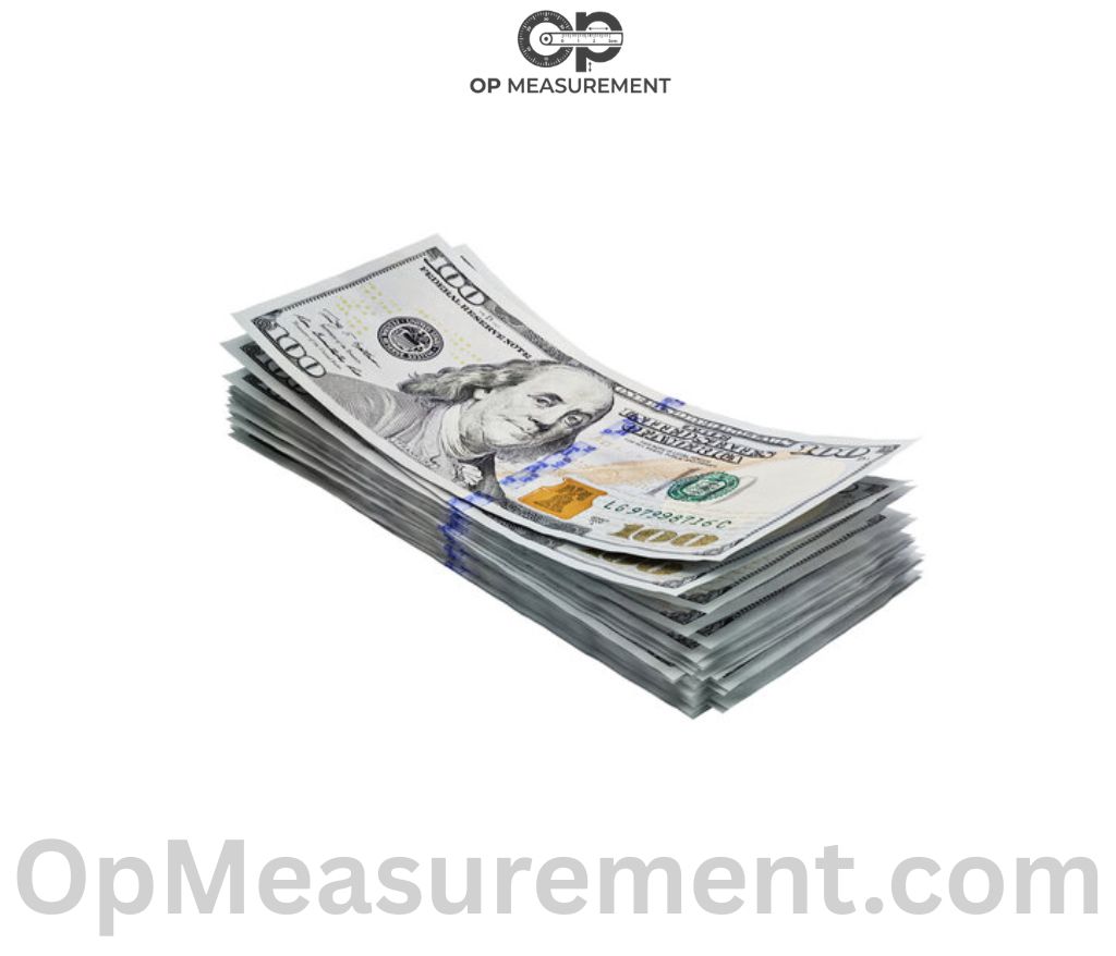 A Stack of 100 U.S. Dollar Bills That Weigh 100 Grams