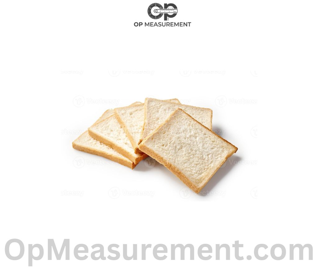 Five Slices of White Sandwich Bread That Weigh 100 Grams