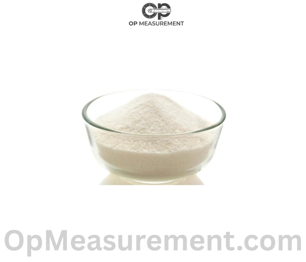 Half a Cup of Granulated White Sugar That Weigh 100 Grams