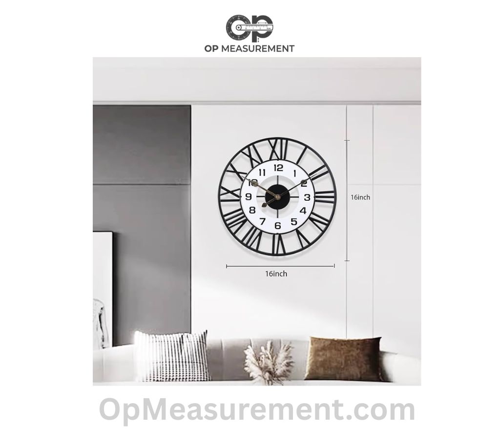 Medium Decorative Wall Clock That Measuring 16 Inches Long