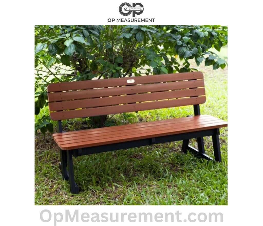 Three Park Benches End-to-End That Measure 15 Feet Long