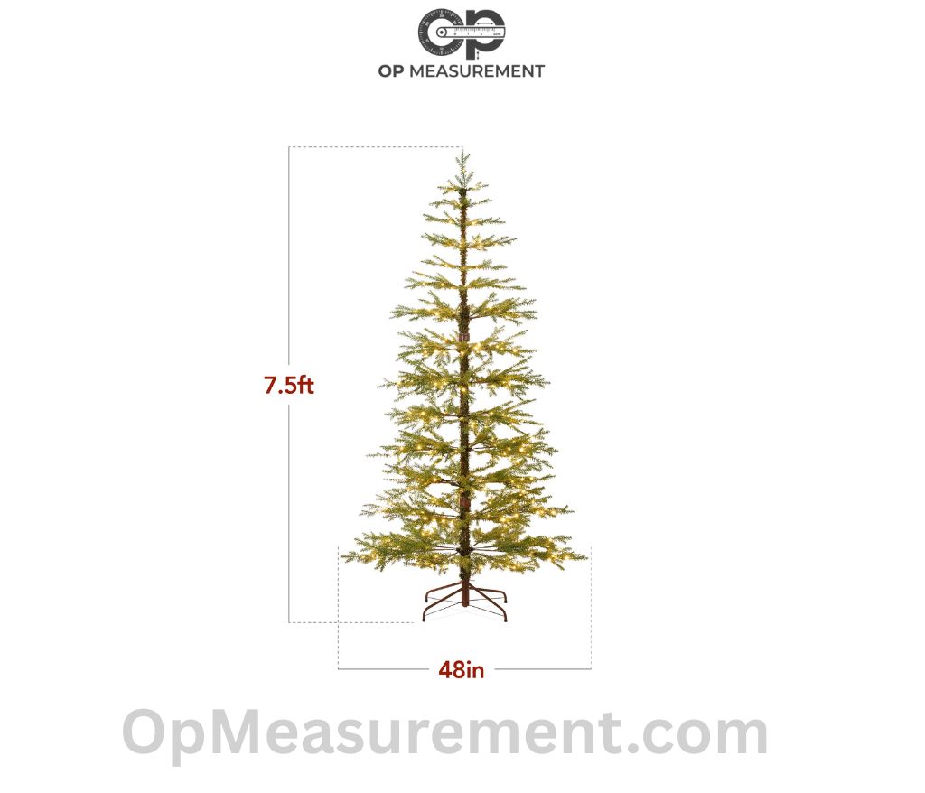 Two 7.5-Foot Christmas Trees Stacked That Measure 15 Feet Long