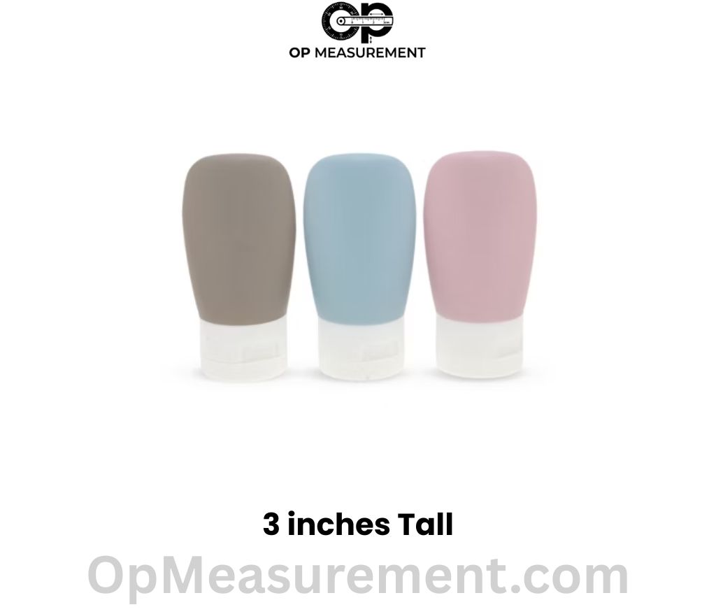 3-Ounce TSA Travel Bottle that are 3 inches tall