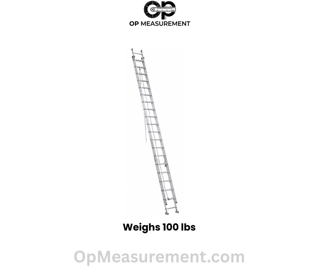 40-Foot Commercial Aluminum Extension Ladder that weighs 100 lbs