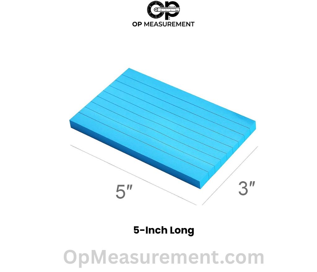 A Large Lined Sticky Note (The Tall Side) That Are 5 Inches Long
