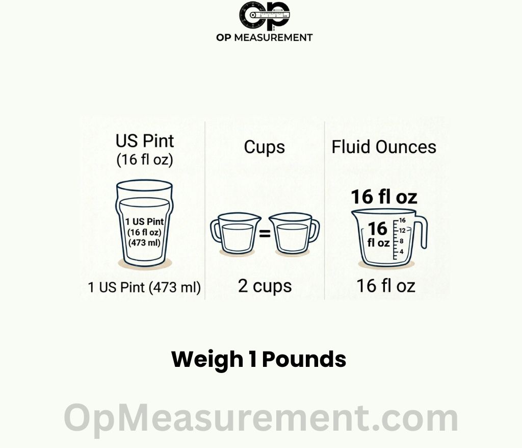 A Pint of Water weigh 1 pounds