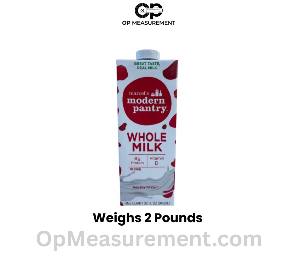 A Quart Carton of Milk Weighs 2 Pounds