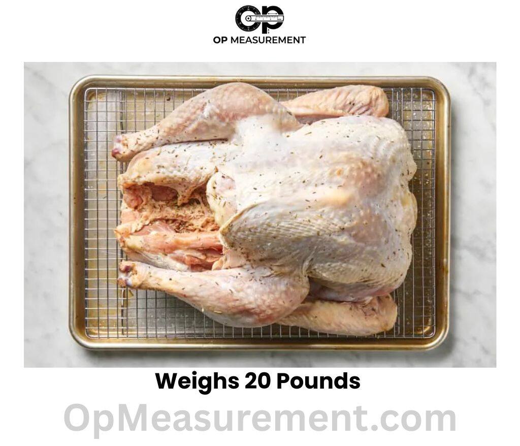 A Raw Thanksgiving Turkey weighs 20 pounds