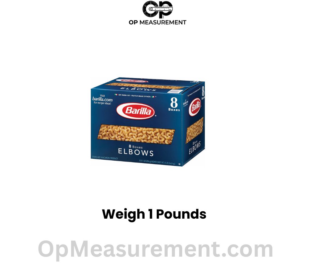 A Standard Box of Dry Pasta weigh 1 pounds