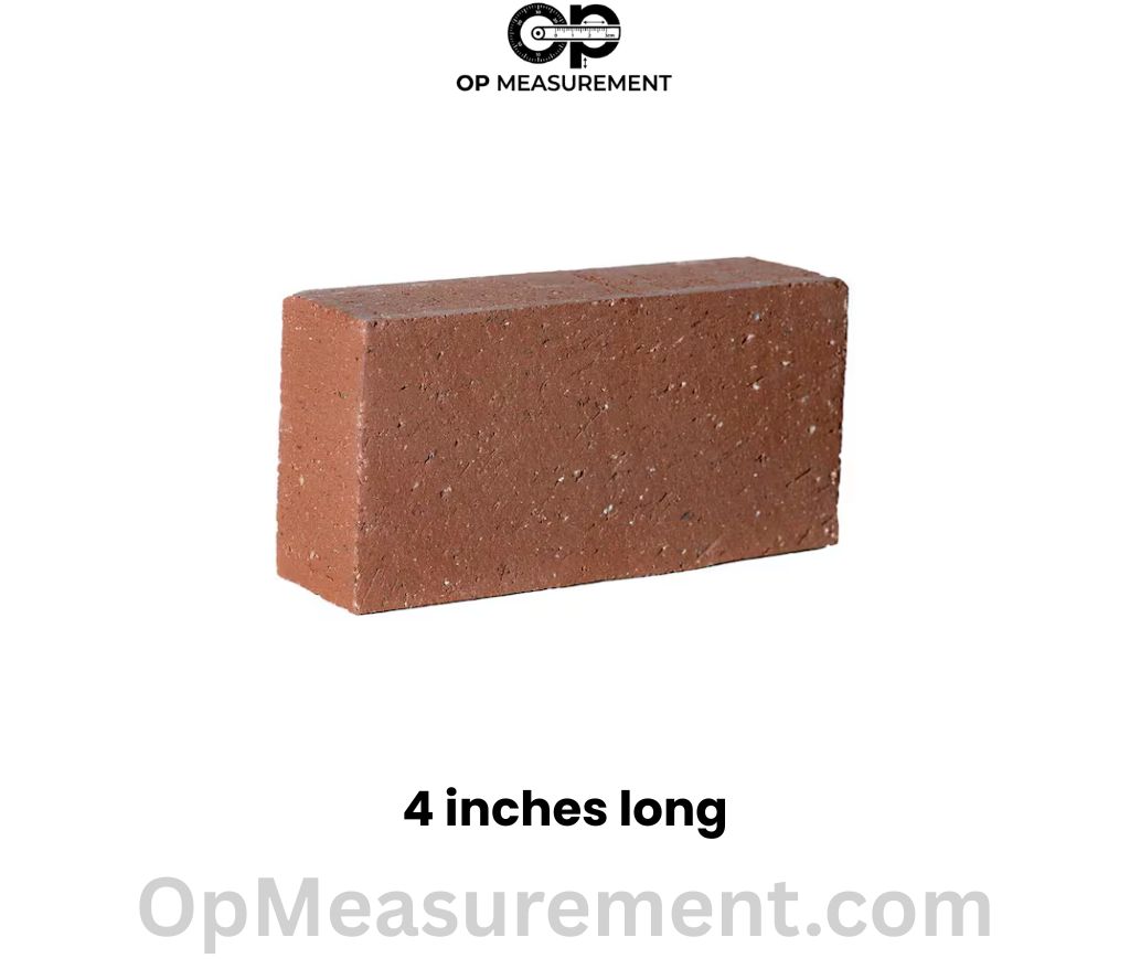 Half of a Standard Red Brick that 4 Inches long
