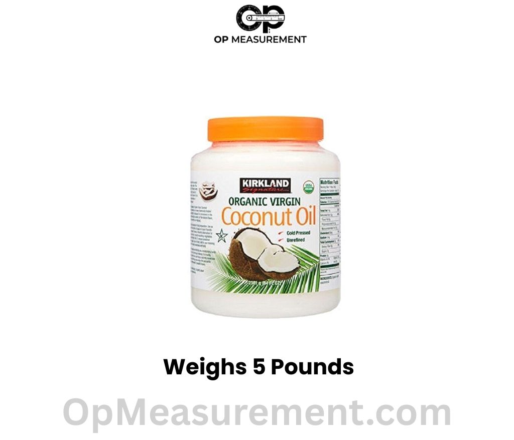 Large 80-Ounce Tub of Coconut Oil Weighs 5 Pounds