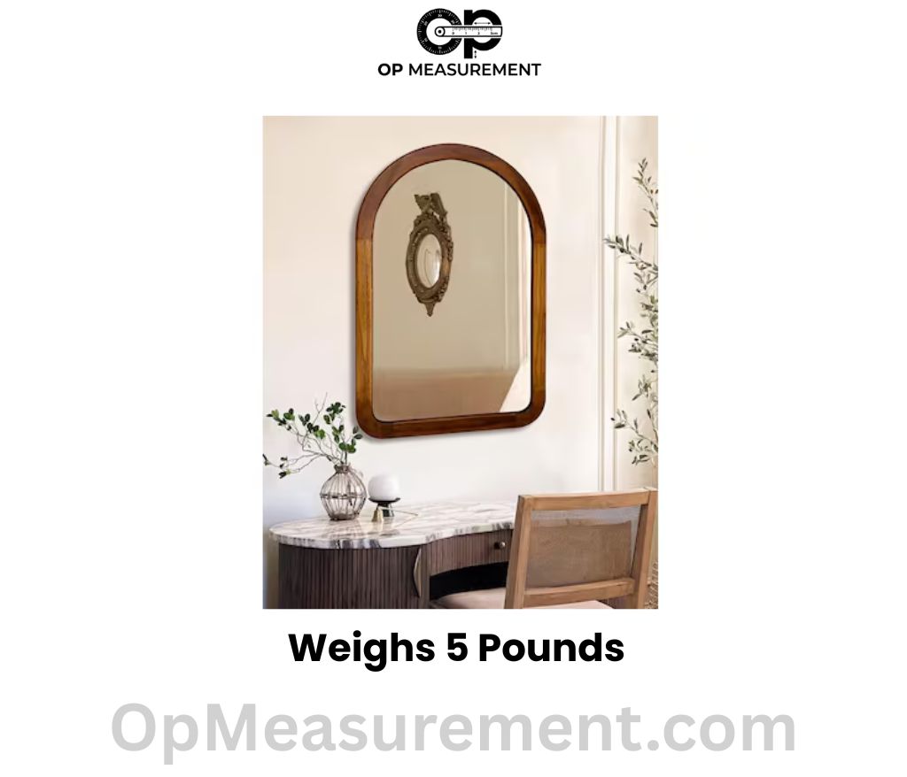 Large Framed Wall Mirror Weighs 5 Pounds
