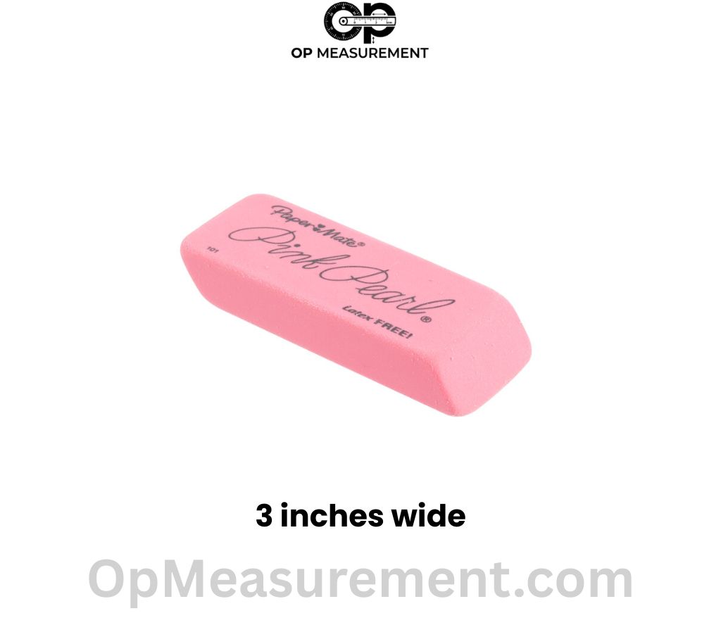 Pink Pearl Eraser that are 3 inches wide