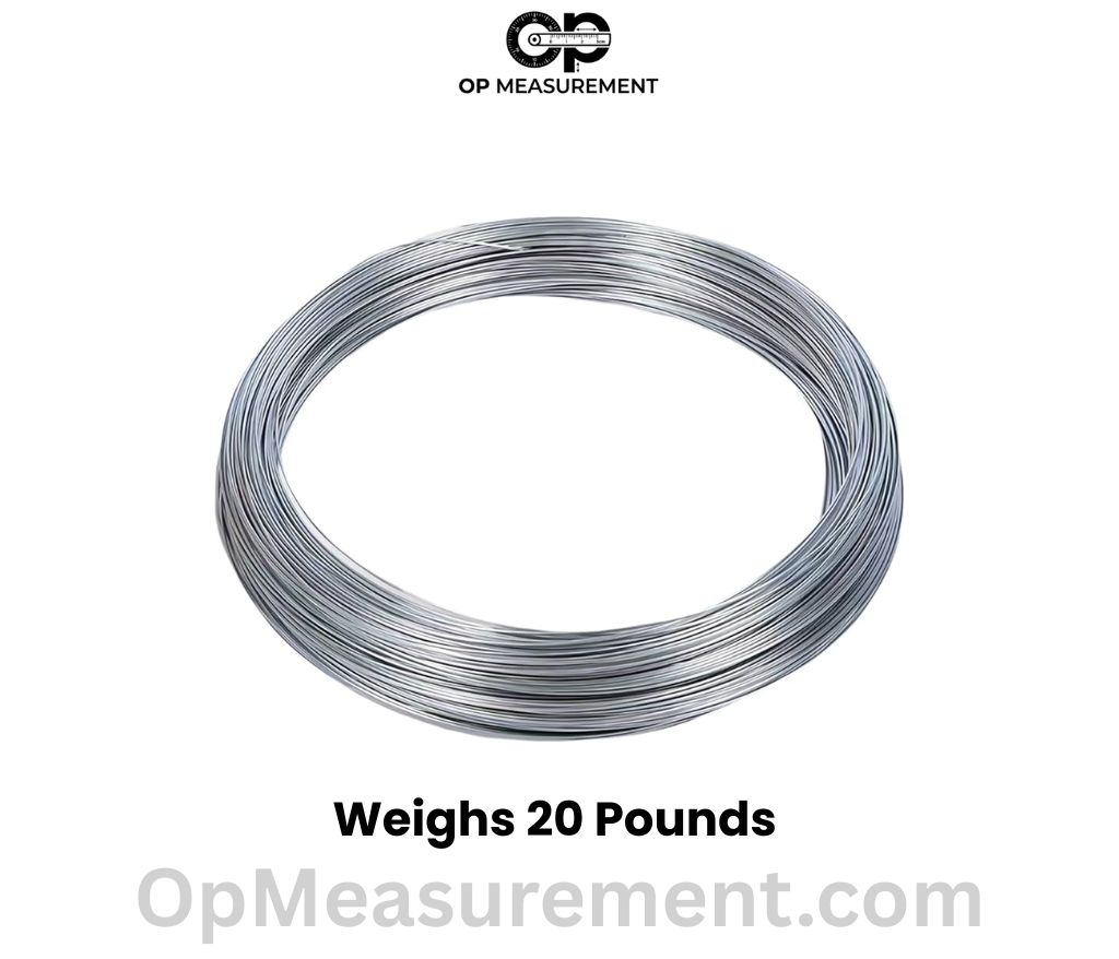 Roll of 14-Gauge Steel Utility Wire weighs 20 pounds