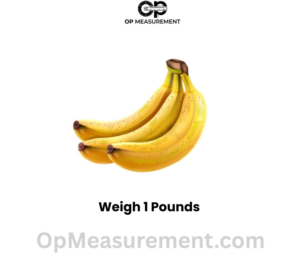 Three Medium Bananas weigh 1 pounds