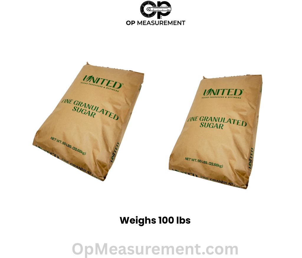 Two 50-lb Commercial Sugar Sacks that weighs 100 lbs