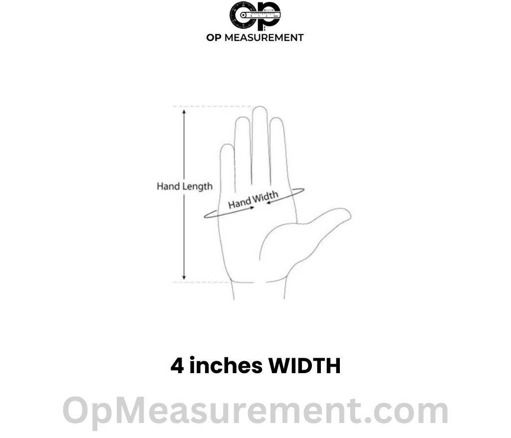 Your Own Palm Width that 4 Inches long