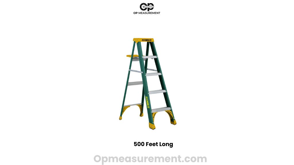 100 Standard 5-Foot Step Ladders measure That 500 Feet Long