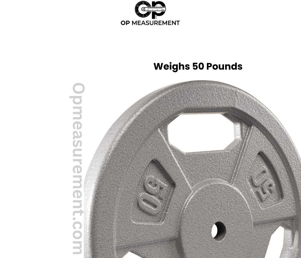 A 50-lb Olympic Weight Plate that weighs exactly 50 pounds