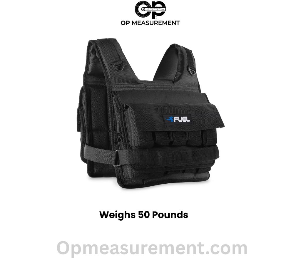 A 50-Pound Weighted Vest that weighs exactly 50 pounds