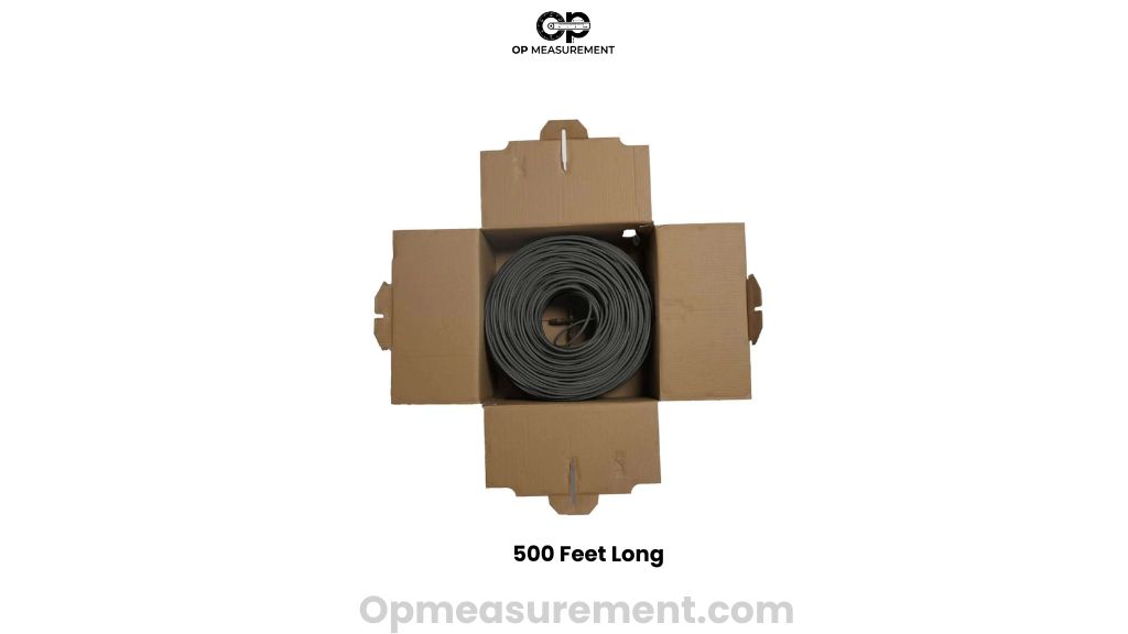 A Bulk Box of Cat6 Ethernet Cable That measure 500 Feet Long