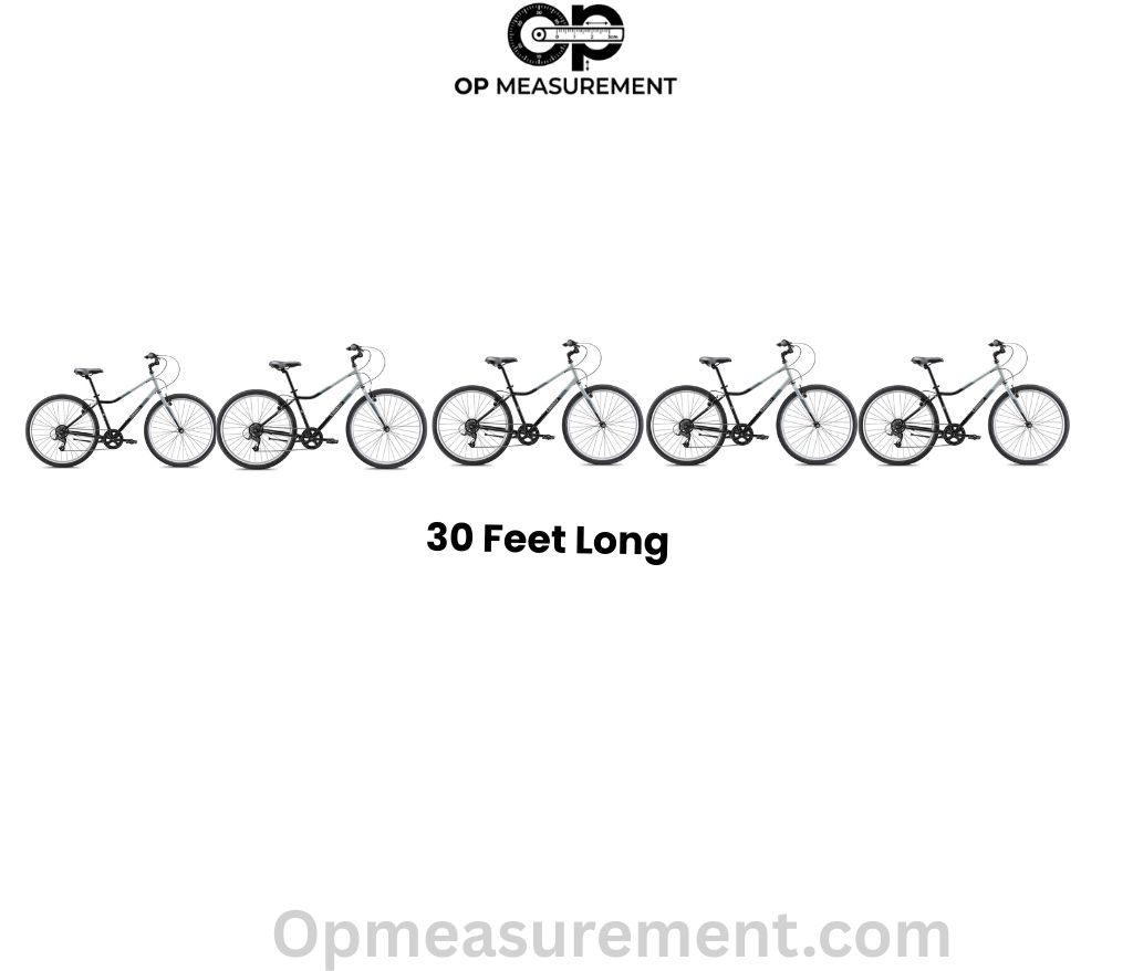 Five Adult Bicycles Laid End-to-End That Are Actually 30 Feet long