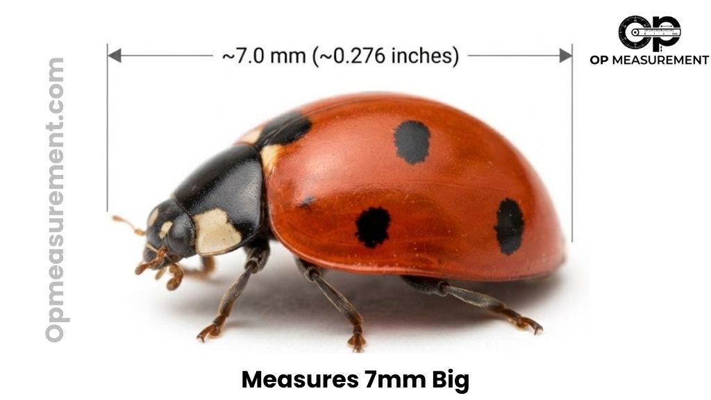 Mature Seven-Spot Ladybug That Is About 7mm Big