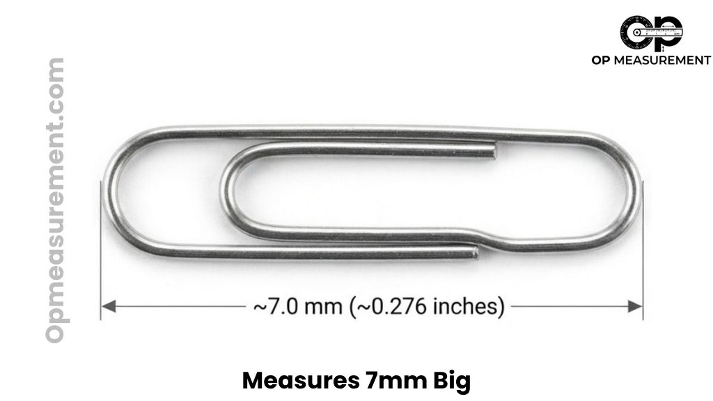 Small No. 3 Metal Paperclip That Is About 7mm Big