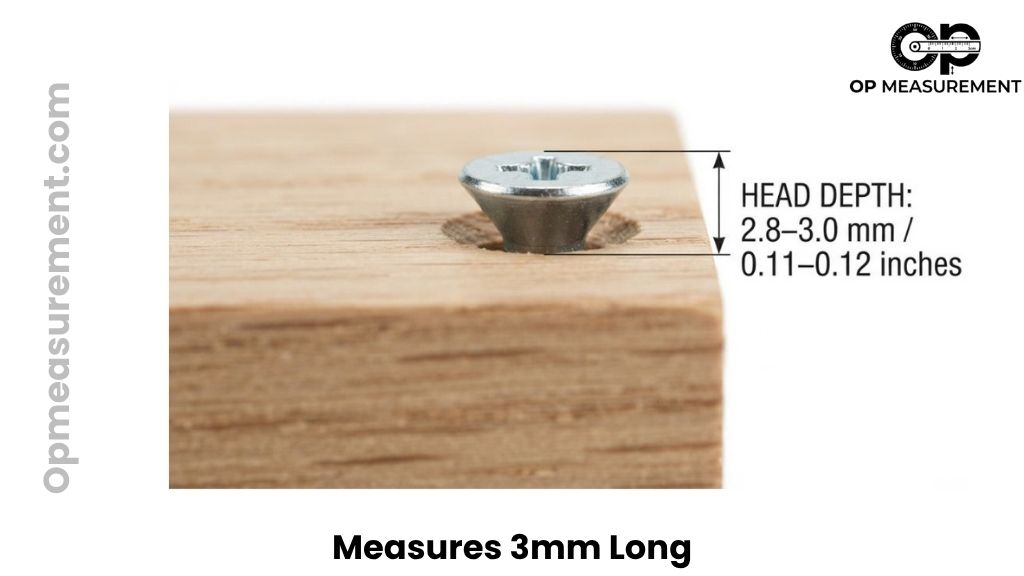 Standard #10 Wood Screw Flat Head Height That Are About 3mm Long