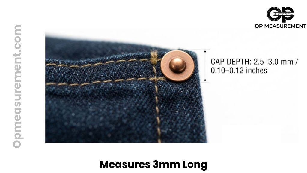 Standard Jeans Rivet Cap Thickness That Are About 3mm Wide