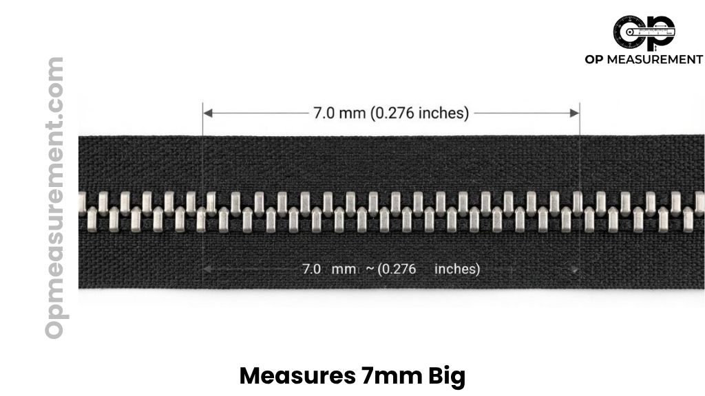 Standard No. 7 Zipper Chain That Are About 7mm Long