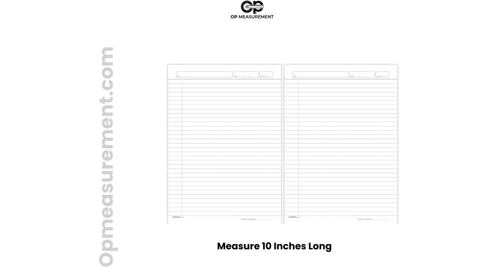Two A4 Sheets Side by Side That Measure 10 Inches long