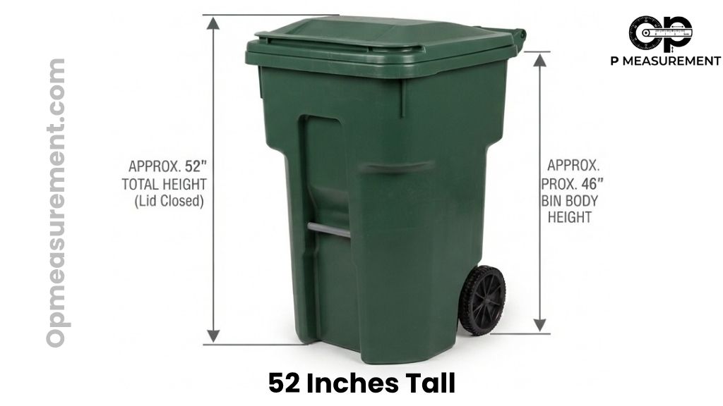 96-Gallon Trash Can That Measures About 52 Inches Tall