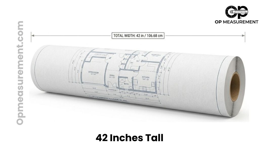 Architectural Blueprint Paper Roll That Is 42 Inches Tall