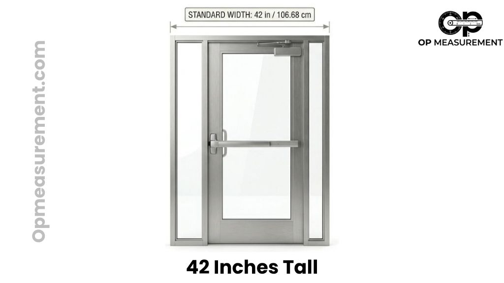 Commercial Entry Door That Measures 42 Inches Tall