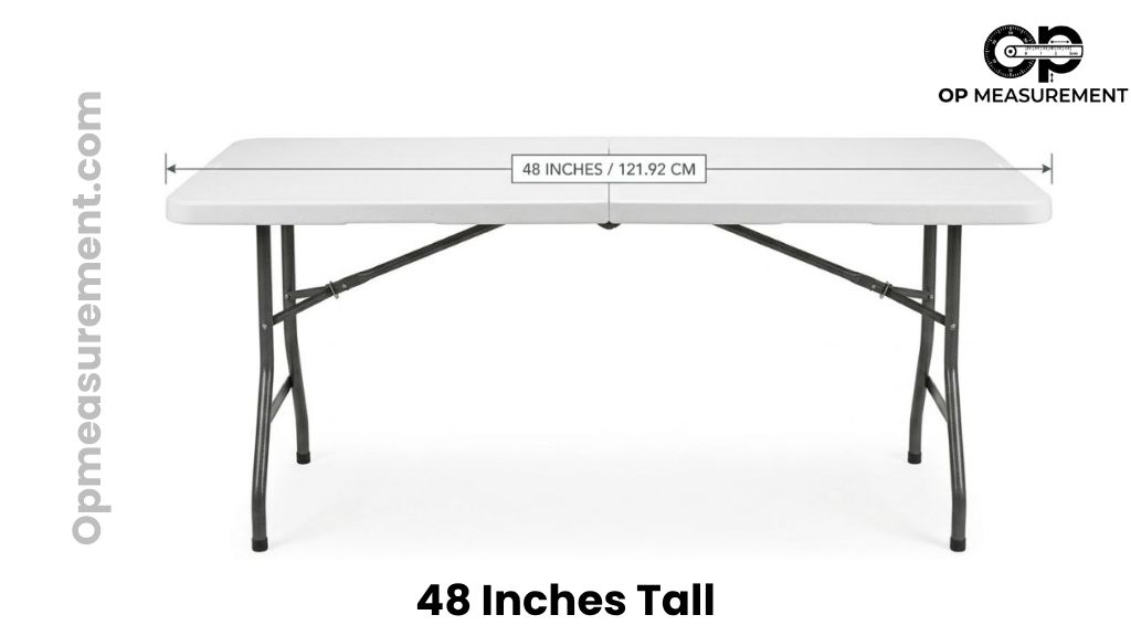 Counter-Height Folding Table That Measures 48 Inches Tall