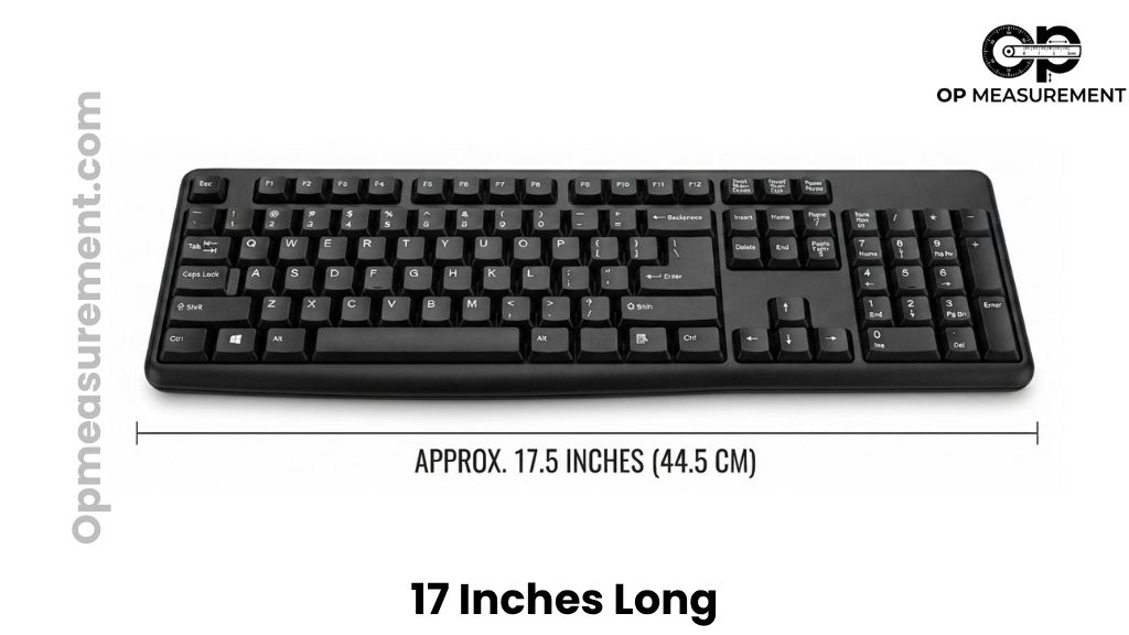 Full-Size Desktop Keyboard That Is About 17 Inches Long