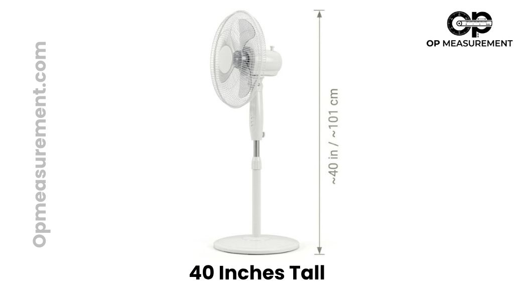 Pedestal Floor Fan at Its Lowest Setting That Are 40 Inches Tall