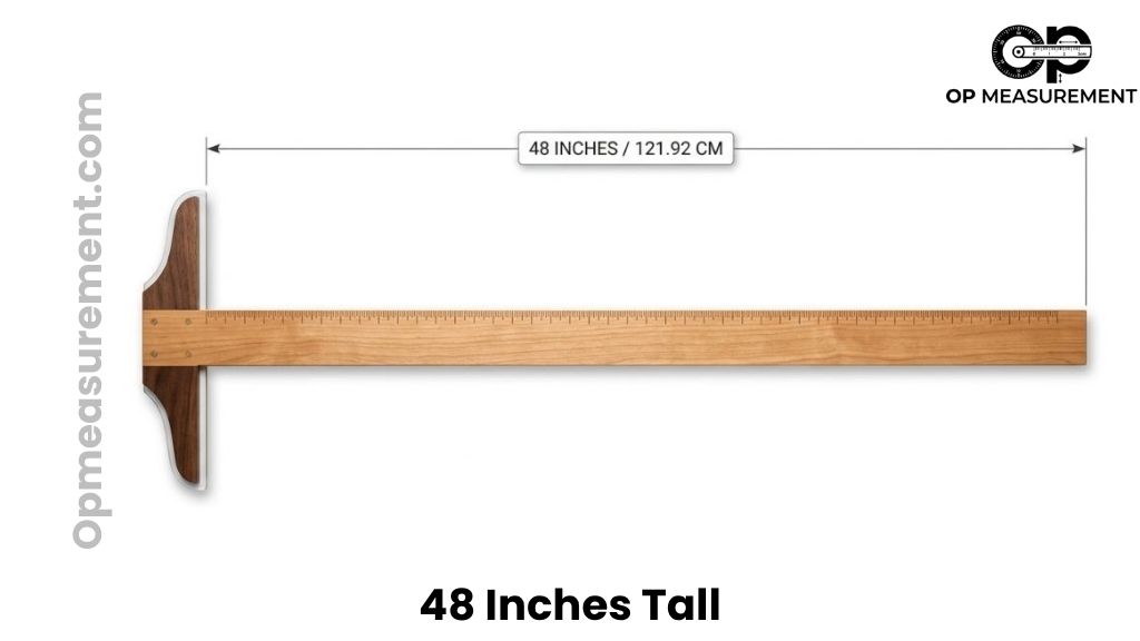 Professional Drafting T-Square Ruler That Measures 48 Inches Tall