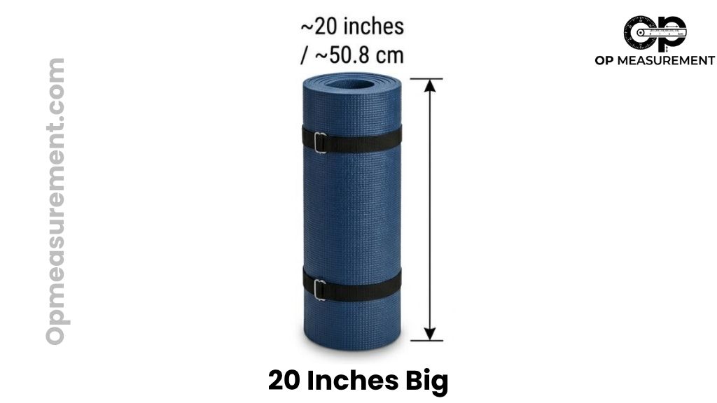 Rolled Yoga Mat That Measure 20 Inches Long