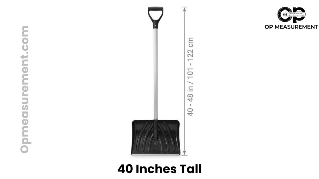 Snow Shovel Handle-to-Tip That Are 40 Inches Tall