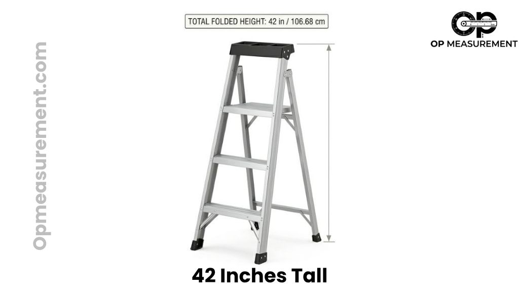Standard A-Frame Stepladder That Measures 42 Inches Tall