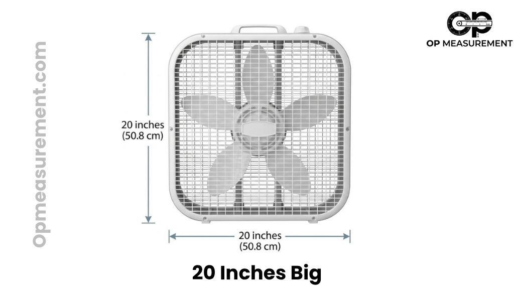 Standard Box Fan That Measure 20 Inches Long