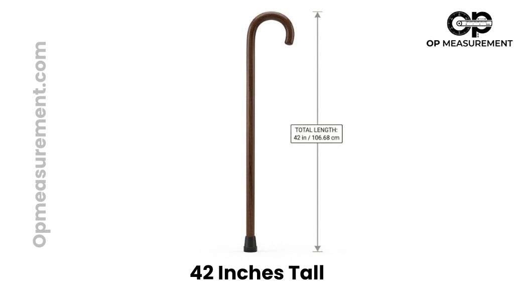 Walking Cane for a Tall Adult That Measures 42 Inches Tall